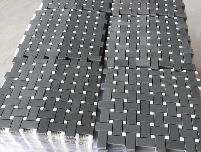 Black Basalt Honed Mosaic Pattern GFM-003