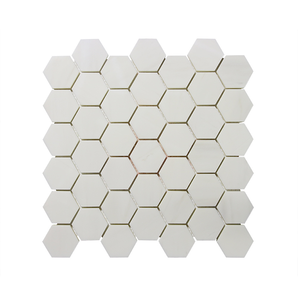 Pure White Marble Hexagon Mosaic