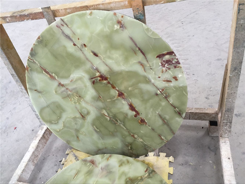 Green Onyx Round Tabletops