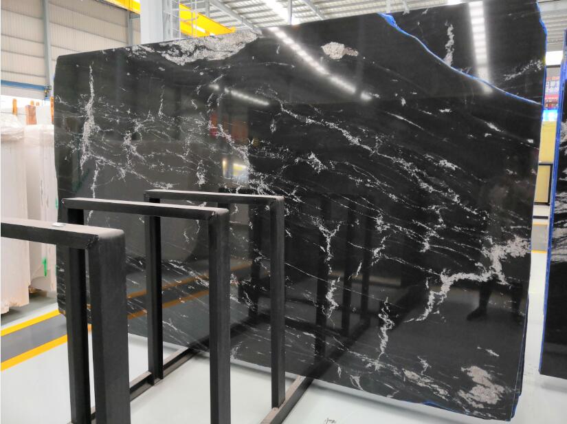 China Black Cosmic Granite Slab