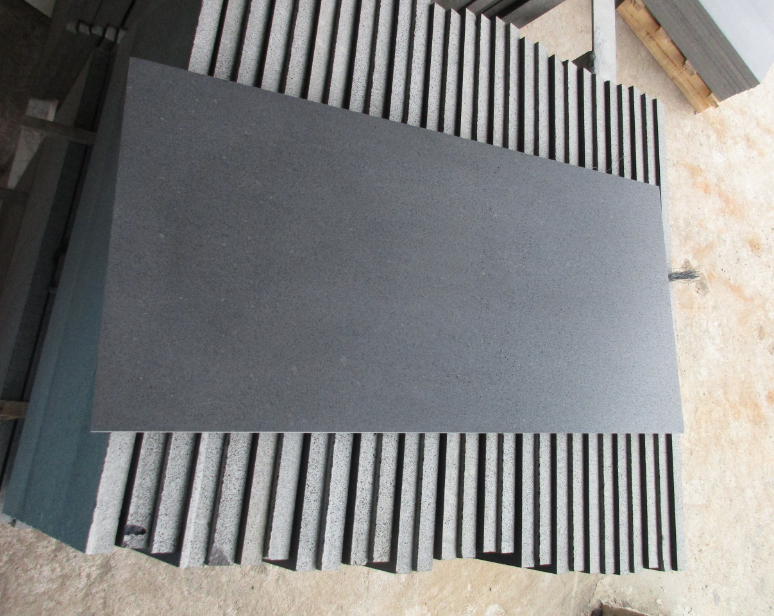 Honed Black Basalt Project Tiles